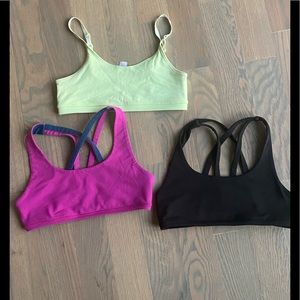 Ivivva 3 pieces girls sports bras size 14